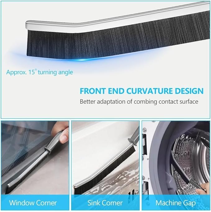 OFFERZONE Plastic Gap Cleaning Brush,Bathroom Gap Cleaning Brush,Clean The Dead Corners of Kitchen Tiles,Multifunctional Window Slots,Multi-Purpose Door Window Track Deep Cleaning Brush - Image 5
