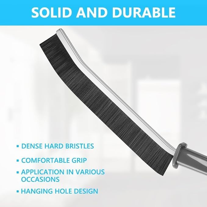 OFFERZONE Plastic Gap Cleaning Brush,Bathroom Gap Cleaning Brush,Clean The Dead Corners of Kitchen Tiles,Multifunctional Window Slots,Multi-Purpose Door Window Track Deep Cleaning Brush - Image 3