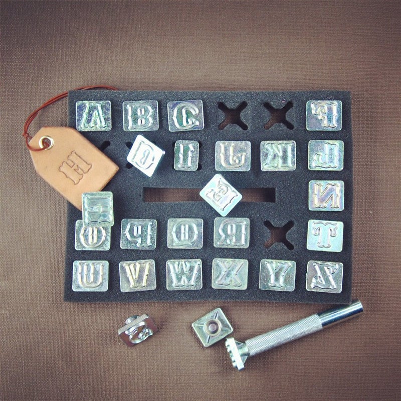 OWDEN Professional 27 Pieces Alphabet Stamp Tool Set for Leathercraft (3/4 Inch, 19 mm Tall), Leather Stamp Tools. - Image 5