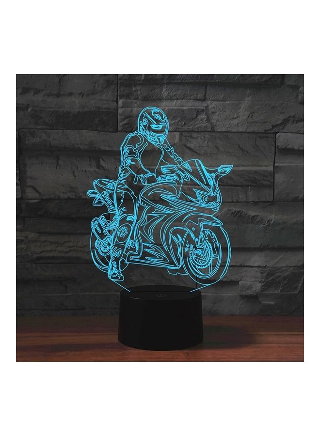 NIBEMINENT Motorcycle Shape Table Lamp Multicolour - Image 1