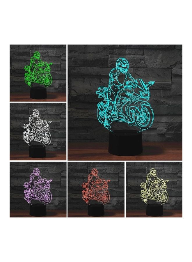NIBEMINENT Motorcycle Shape Table Lamp Multicolour - Image 2