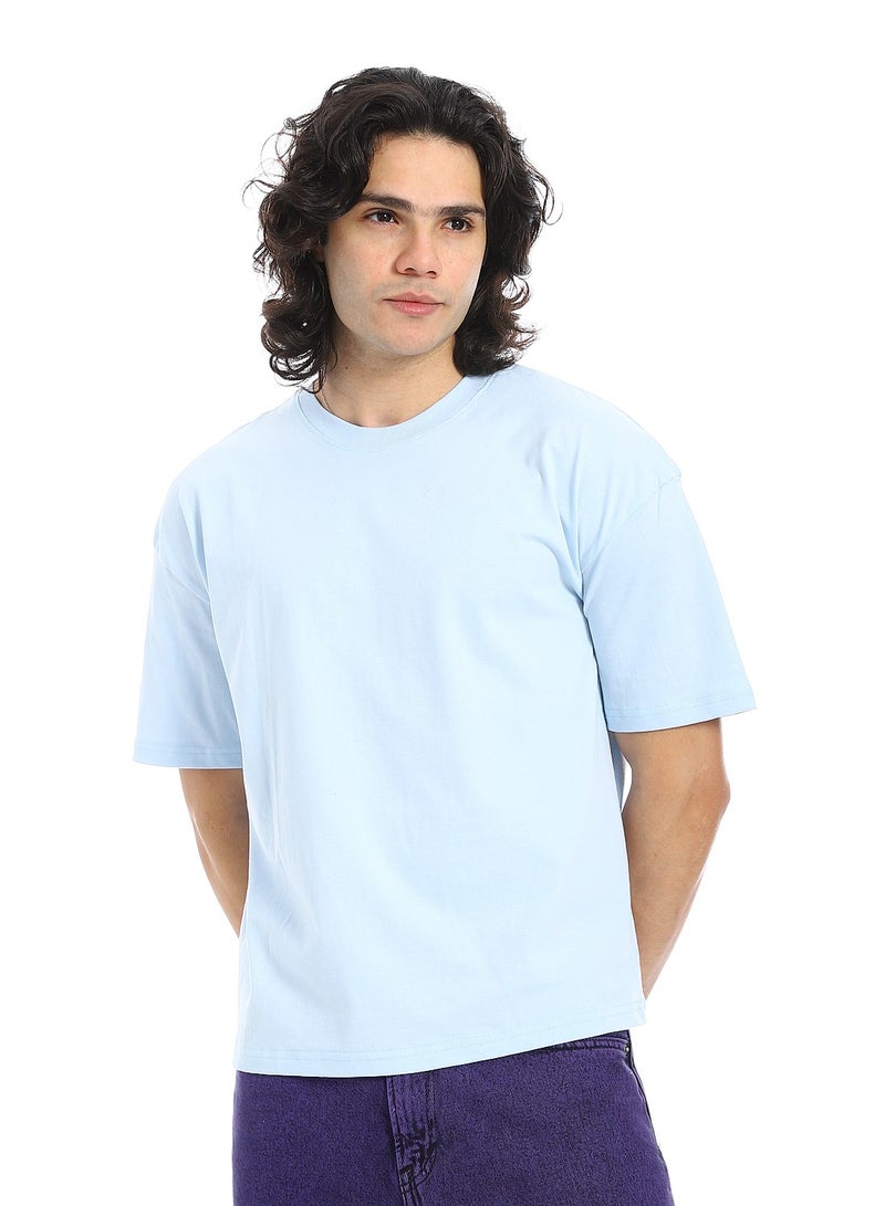 Andora Crew Neck Short Sleeves T-Shirt_Light Baby Blue - Image 1