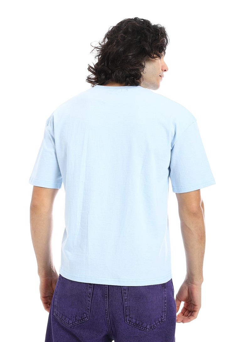 Andora Crew Neck Short Sleeves T-Shirt_Light Baby Blue - Image 3