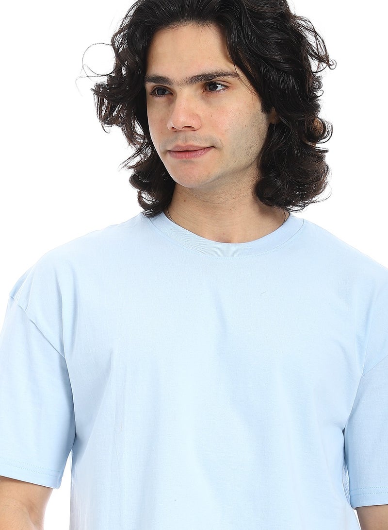 Andora Crew Neck Short Sleeves T-Shirt_Light Baby Blue - Image 4