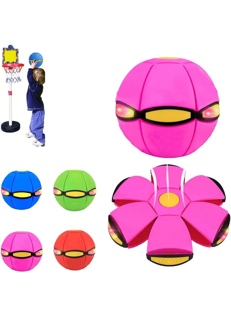 Magic Ball,Magic Bouncing Ball,Interactive Pop-Up Transform,Parent-Child Interaction，with 6 Light,Red - Image 1