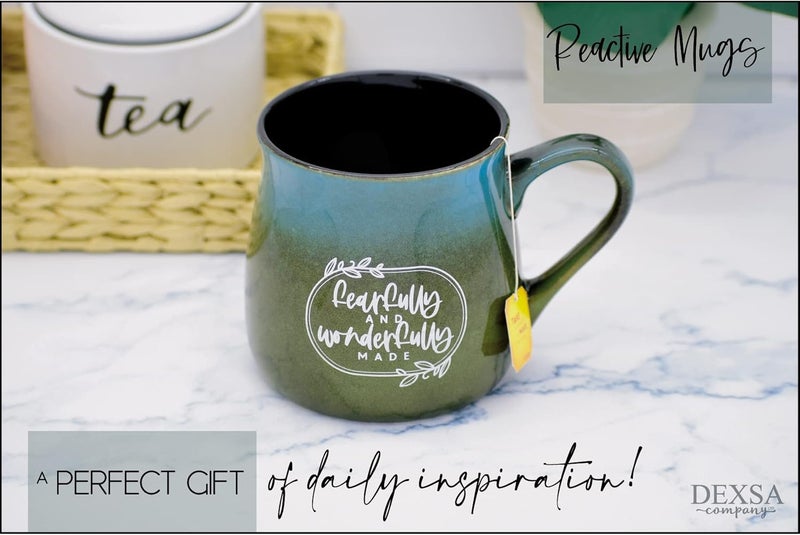 Dexsa Ceramic Designer Coffee Mug  Fearfully and wonderfully made  Holds 16 ounces  Dishwasher and Microwave Safe  Great for Coffee Tea Soups Hot Chocolate - Image 4