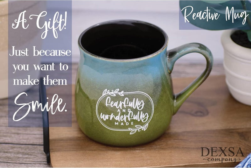 Dexsa Ceramic Designer Coffee Mug  Fearfully and wonderfully made  Holds 16 ounces  Dishwasher and Microwave Safe  Great for Coffee Tea Soups Hot Chocolate - Image 3