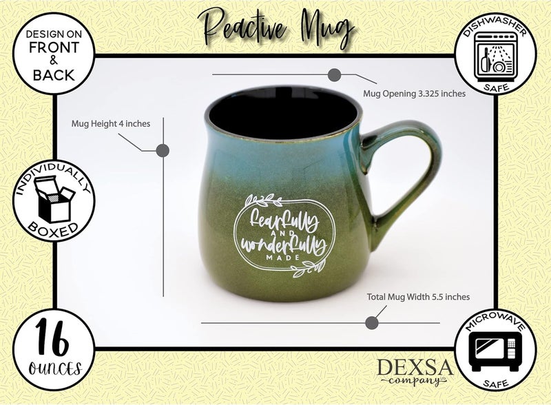 Dexsa Ceramic Designer Coffee Mug  Fearfully and wonderfully made  Holds 16 ounces  Dishwasher and Microwave Safe  Great for Coffee Tea Soups Hot Chocolate - Image 5