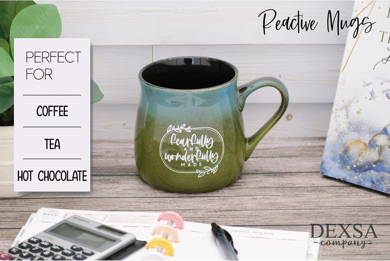 Dexsa Ceramic Designer Coffee Mug  Fearfully and wonderfully made  Holds 16 ounces  Dishwasher and Microwave Safe  Great for Coffee Tea Soups Hot Chocolate - Image 2