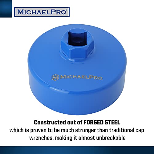 MichaelPro مفتاح غطاء فلتر الزيت من مايكل برو 64.5 مم من الفولاذ المطروق لسيارات تويوتا ولكزس، 14 شق | إزالة فلتر الزيت العنيد بسهولة | أداة فلتر الزيت القوية من لكزس وتويوتا | MP009081 - Image 2