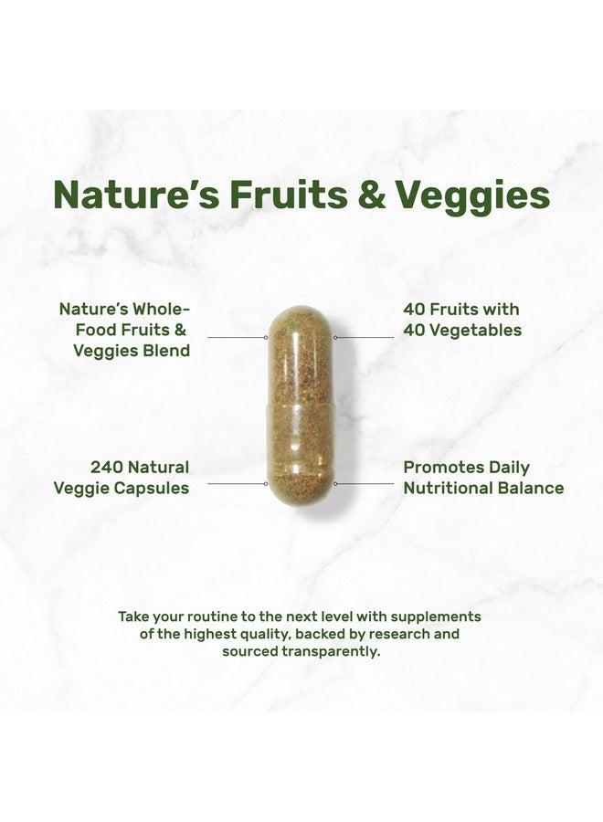 DEAL SUPPLEMENT Nature’s Fruits & Veggies Supplement, 240 Veggie Capsules - 80 Whole Food Superfoods for Daily Balance - 40 Fruits with 40 Vegetables and Greens - Non-GMO, Gluten Free - Image 3