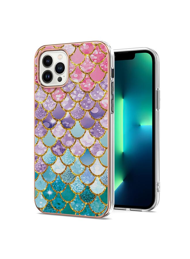 اس-توب جراب لهاتف iPhone 15 Pro بنمط طلاء كهربائي IMD TPU مقاوم للصدمات - Image 1