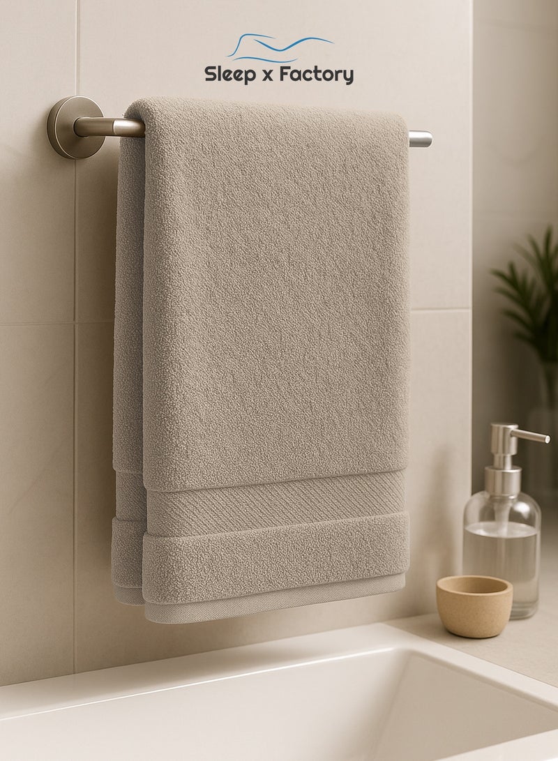 Sleep x Factory Beige Hand Towel – 100% Cotton, Soft & Absorbent – 50x80 cm - Image 1