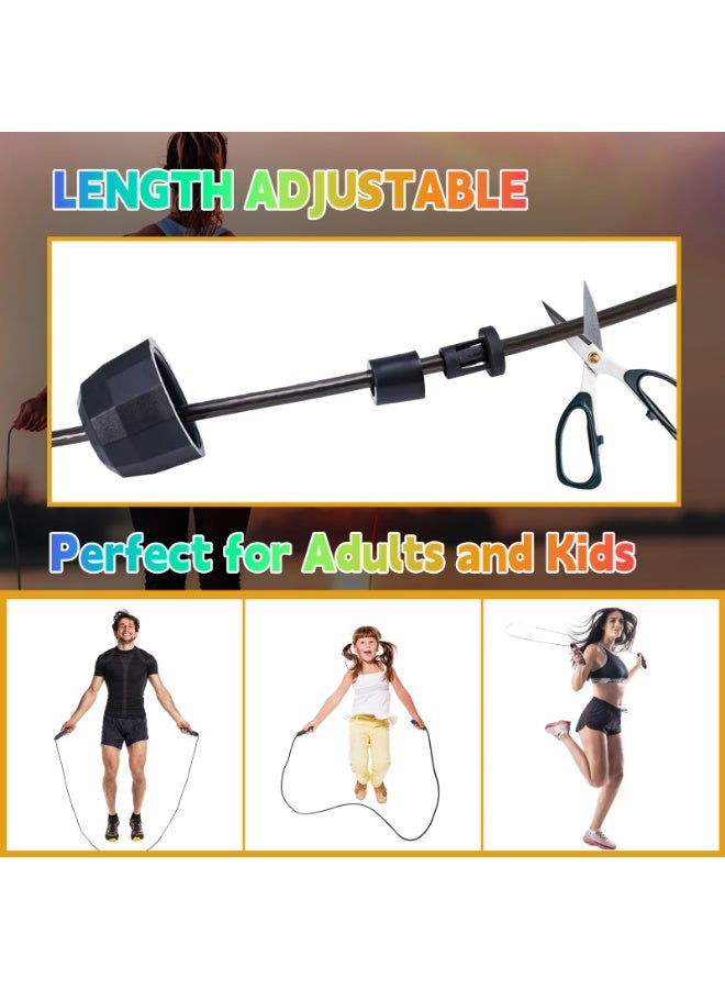 2 Pack Adjustable Speed Jump Rope 300cm, Heavy Weighted Steel Wire Exercise Skipping Jump Rope for Exercise Fitness Skipping Ropes for Fitness Kids,Men,Women - Image 5