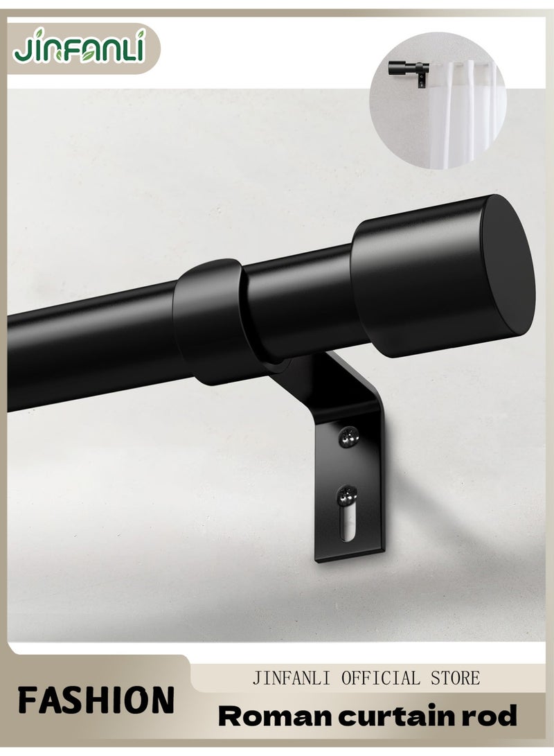 جين فان ل أنا قضيب ستارة قضيب روماني أسود قضيب واحد قضيب مزدوج تركيب سكة علوية قضيب رياح صناعي مثقوب سبيكة ألومنيوم سميكة [28-48 بوصة] - Image 1