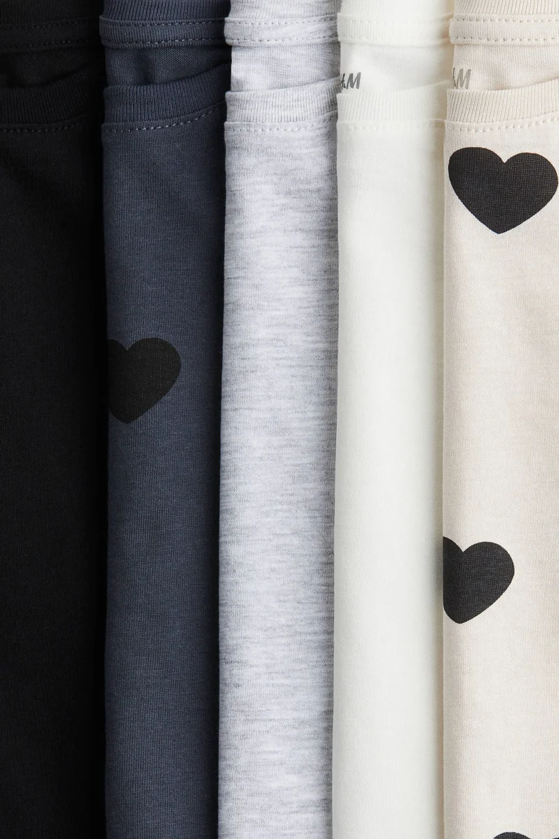 H&M 5-pack cotton T-shirts