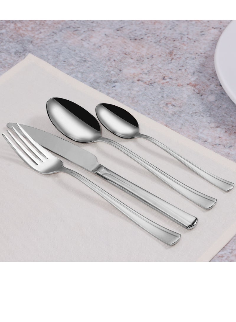 Serenk Serenk Milan 24-Piece Premium 18/10 Stainless Steel Cutlery Set - Elegant, Durable Flatware with Polished Finish  - Image 2