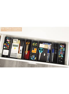 Voxmix VOXMIX 15 Piece Interlocking Bin Pack Granite VALUE COLLECTION Customizable MultiPurpose Storage Durable Easy to Clean Black  - Image 5
