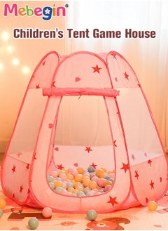 MEBEGIN Kids Portable Tent, Durable Pop up Tent with Rolling Door, Fun Playhouse for Indoor and Outdoor, Easy to Set Up and Fold, Plenty of Room to Play, Suitable for Family Vacation on Beach, Garden and Camping  - Image 5