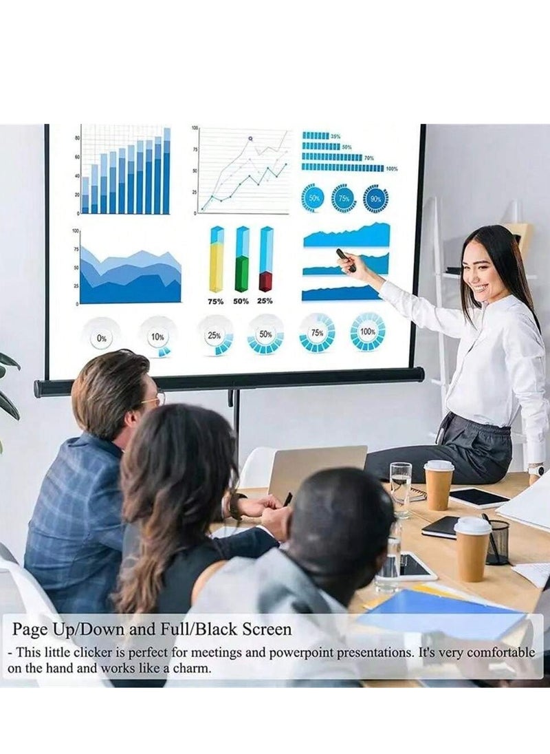 بيوينتي جهاز عرض لاسلكي 2.4 جيجا هرتز مع مؤشر ليزر أحمر، جهاز عرض PowerPoint لنظامي التشغيل Windows وMac، جهاز تحكم عن بعد لعروض الشرائح وKeynote والمزيد  - Image 3
