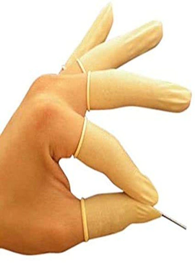 SCHOFIC 【عبوة من 50 قطعة】 أغطية أصابع لاتكس مضادة للكهرباء الساكنة وآمنة ضد التفريغ الكهروستاتيكي، خالية من الكلور، للاستخدام مرة واحدة 【أطراف أصابع مطاطية قابلة لإعادة الاستخدام】، سمك 4 مل - أصفر - Image 4