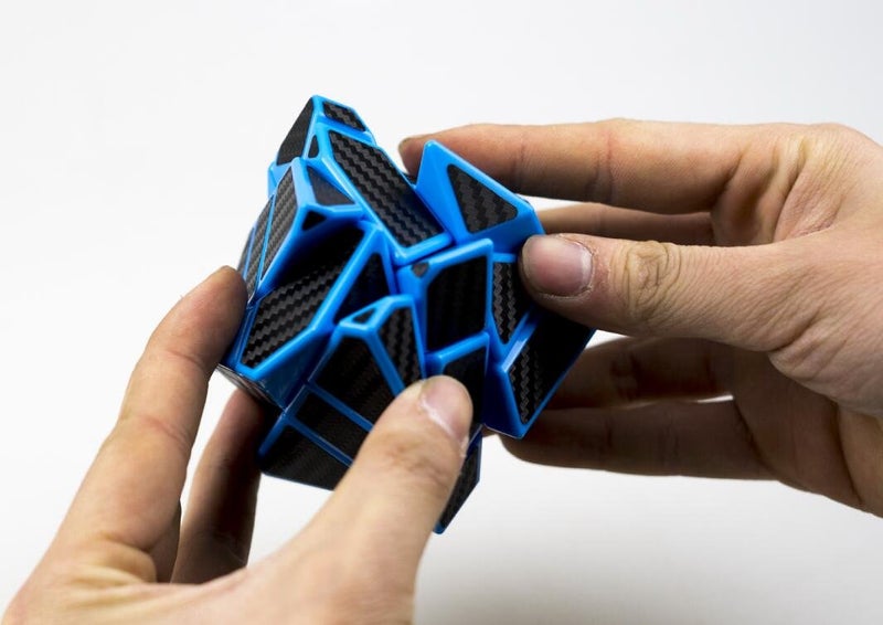 Cuberspeed Ghost 3x3 Blue Magic Cube 3x3 Ghost 3x3x3 Speed Cube with Black Carbon Fiber Stickers