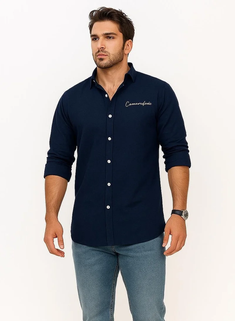 THUGFIT PREMIUM LINEN SHIRT PACK OF 2 WHITE + BLUE