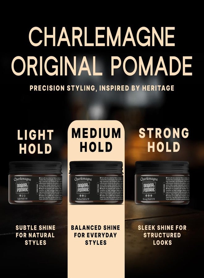 Charlemagne Water-Based Hair Pomade - 3.38 Fl Oz, Pack of 1, Light Hold, Cherry-Oud - Easy Washout with Light Hold Pomade - Barber-Quality Styling Cream - Shape & Set With Hair Clay - Image 2