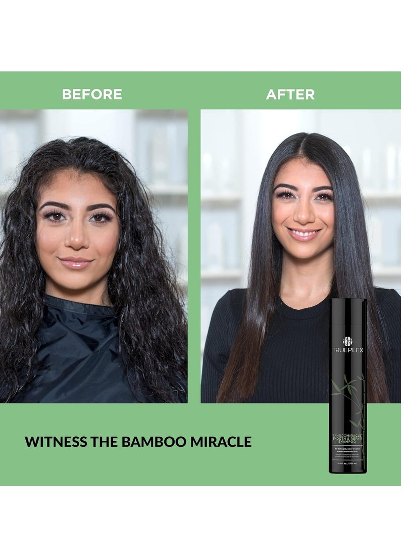 KERATHERAPY KERATHERAPY Bamboo Miracle Smooth & Repair Shampoo, 10.1 oz., 300 ml - Vegan Cleansing Formula for Damaged & Frizzy Hair - Hydrating & Smoothing with Grape Seed, Baobab, & Bamboo Extract  - Image 3