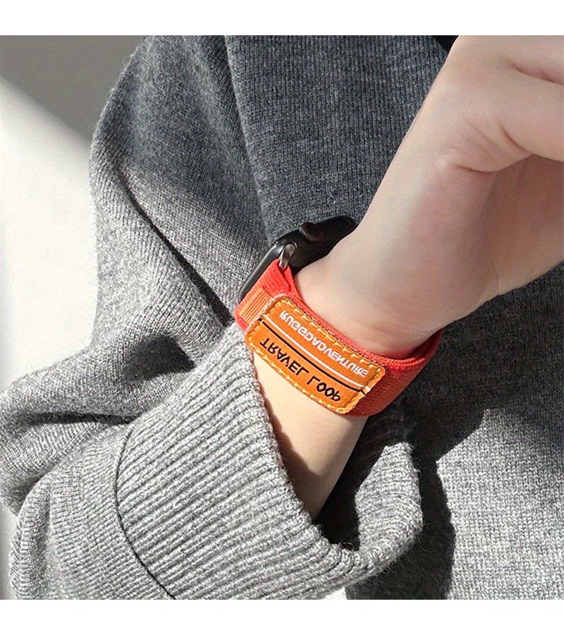 Orange Rugged Nylon Loop Strap For Apple Iwatch 38 40 41mm Sports And Casual - Image 4
