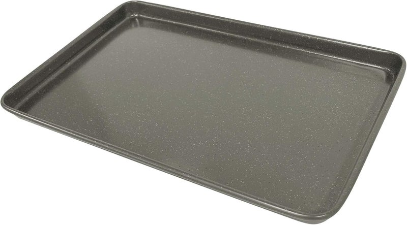 casaWare 15 x 10 x 1-Inch Ultimate Series Commercial Weight Ceramic Non-Stick Coating Cookie/Jelly Roll Pan (Silver Granite) - Image 2