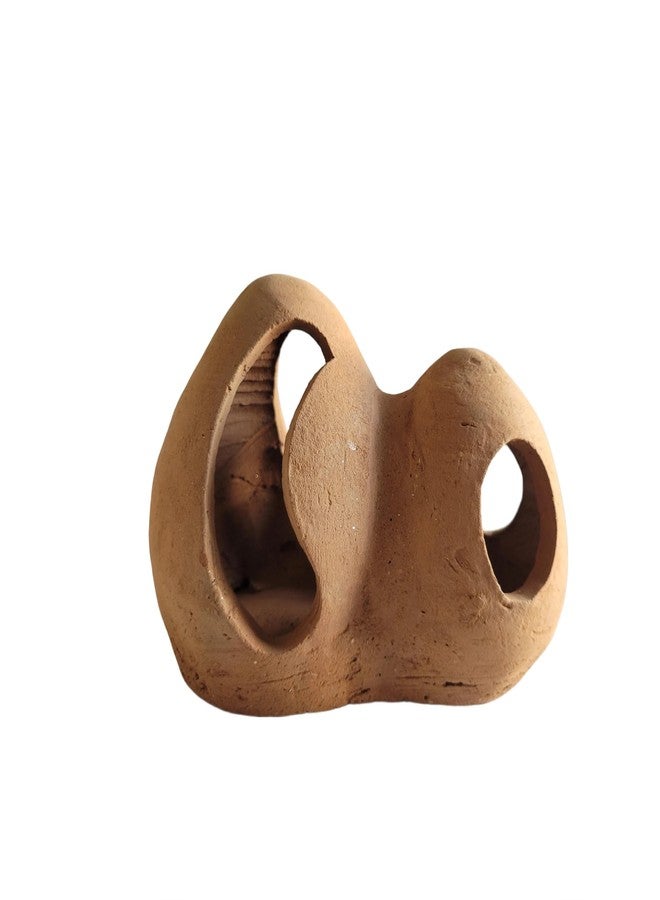 RUKDA Terracotta Aquarium Decoration - Fish Tank Cave Shelter, Ideal Breeding Hideout for Betta Fish, Shrimp, Goldfish, and Small Reptiles - Eco-Friendly & Safe (ClayHaven Pod) - Image 1