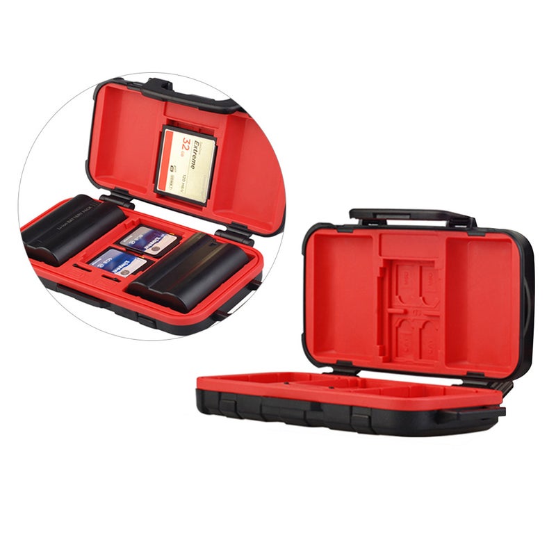 LENSGO D850 Waterproof Memory Card Case Battery Storage Box for 2 Camera Batteries 4 SD Cards 8 TF Cards 2 CF/XQD Cards - Image 4