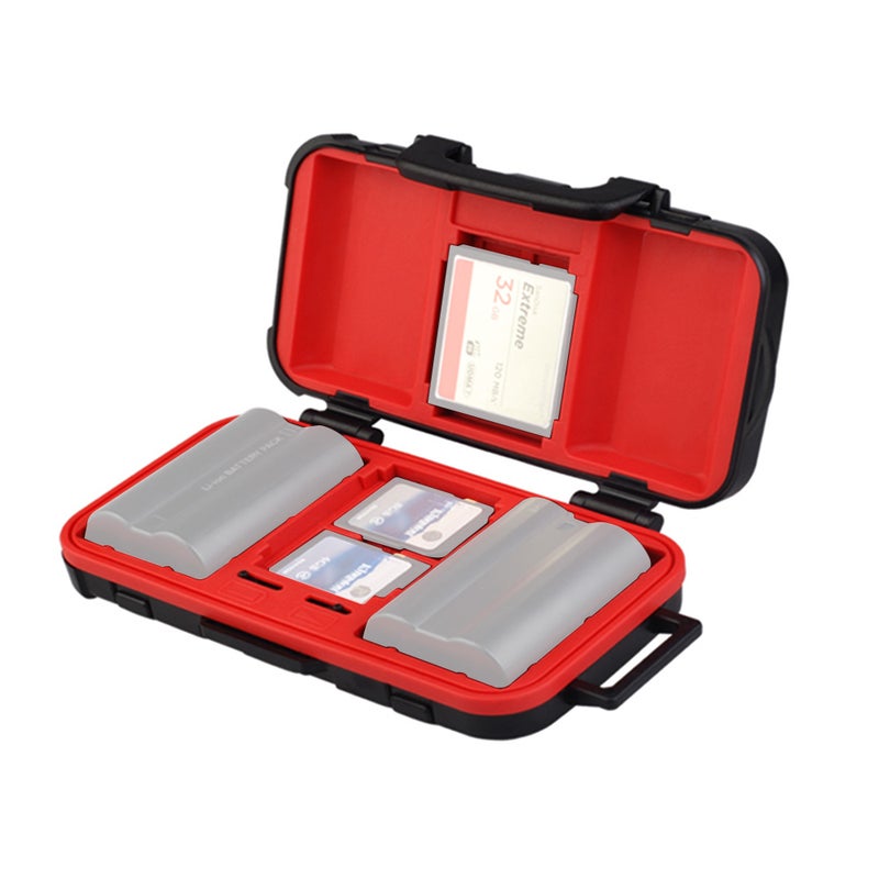 LENSGO D850 Waterproof Memory Card Case Battery Storage Box for 2 Camera Batteries 4 SD Cards 8 TF Cards 2 CF/XQD Cards - Image 3