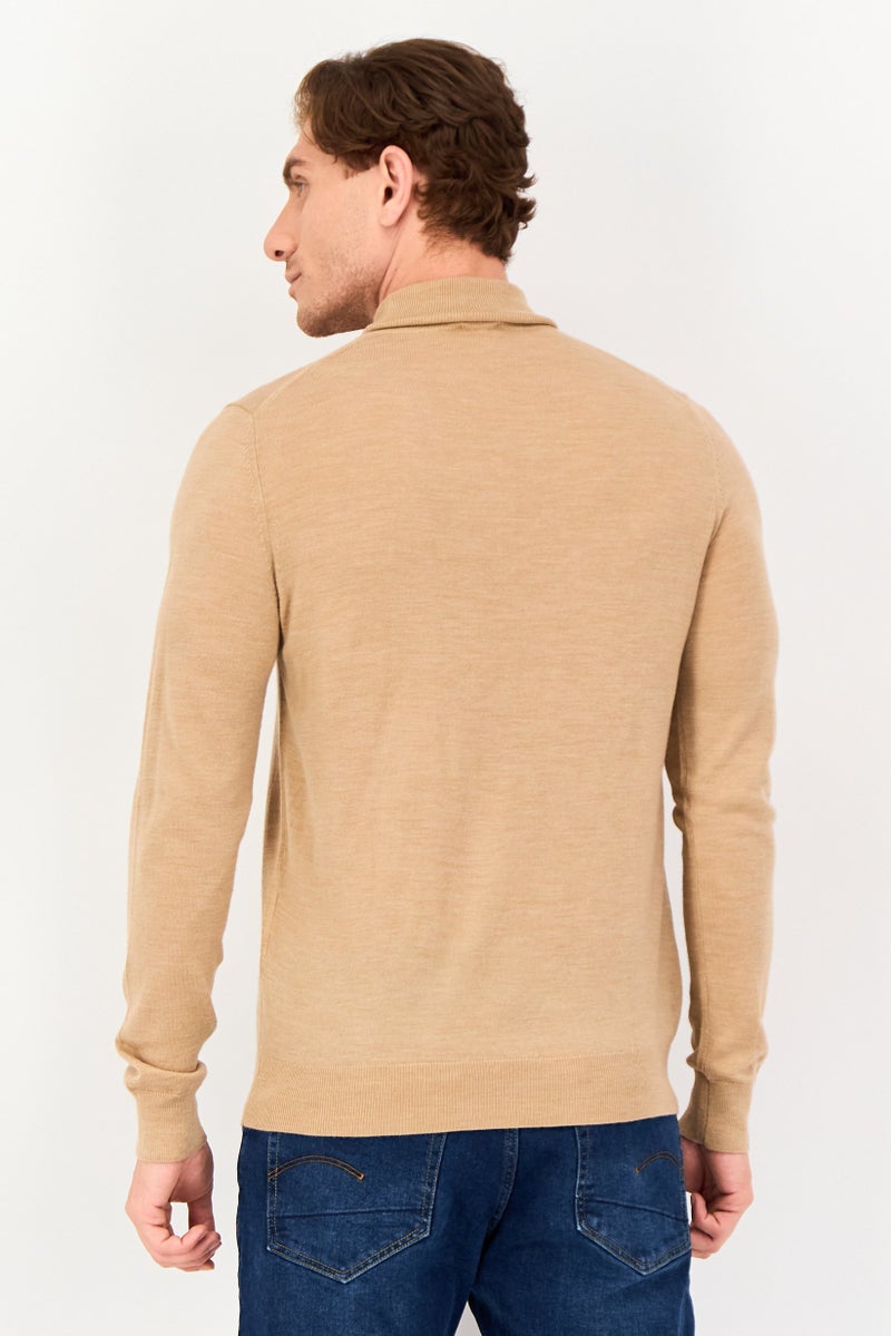 Celio سويت شيرتات بأكمام طويلة وياقة مدورة للرجال، بني - Image 3