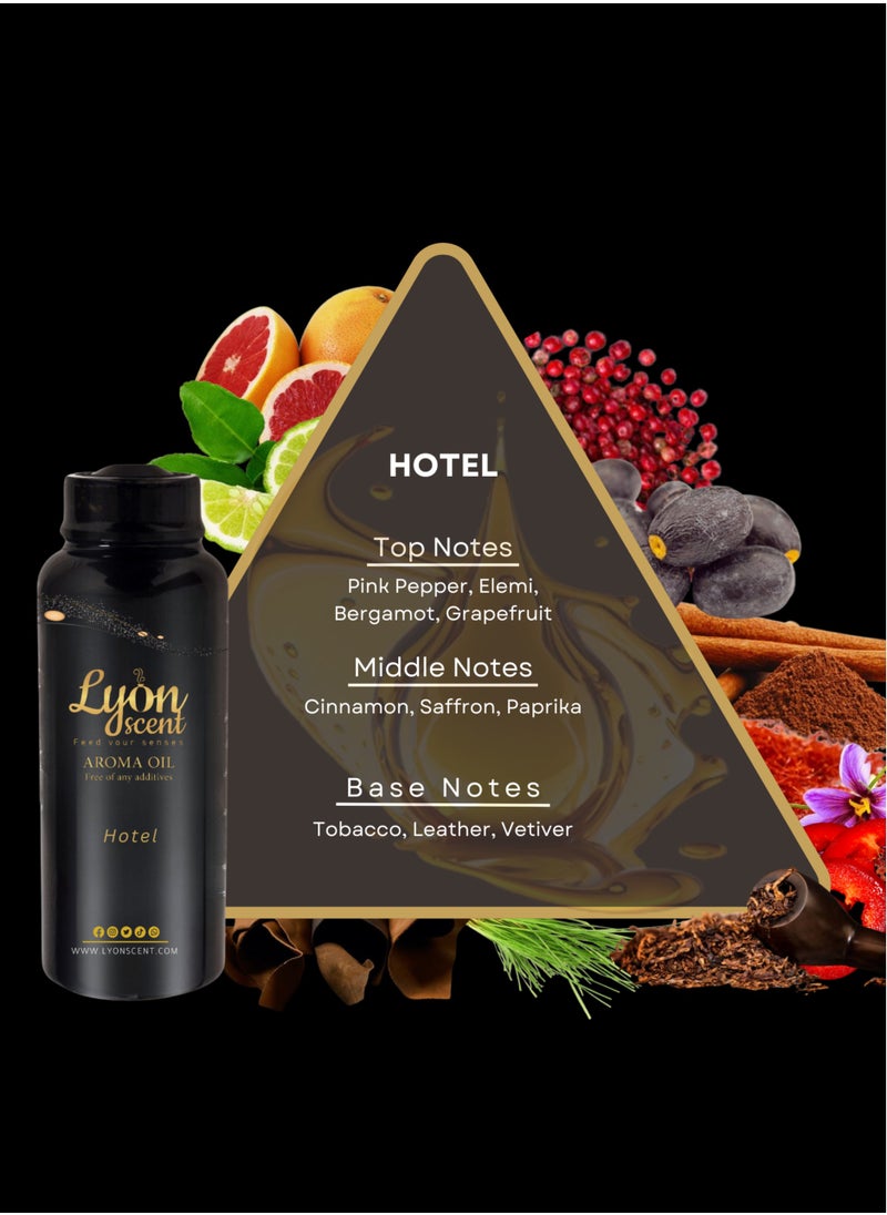 LYON SCENT - Lyon Scent Aroma Oil, 100% Pure Oil, Perfume for Air Freshener, Diffuser Aroma, Fragrance Oil, Air Freshener Oil refill, Essential Scented Oil, Luxurious Scent (HOTEL) - Image 1