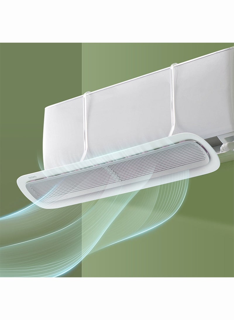 Ac Air Flow Deflector, Universal Air Outlet Deflector, 170° Adjustable Wind Direction Preventing Ac From Blowing Directly, Wall-Mounted Air Conditioning Baffle for Home Office 90cm - Image 1