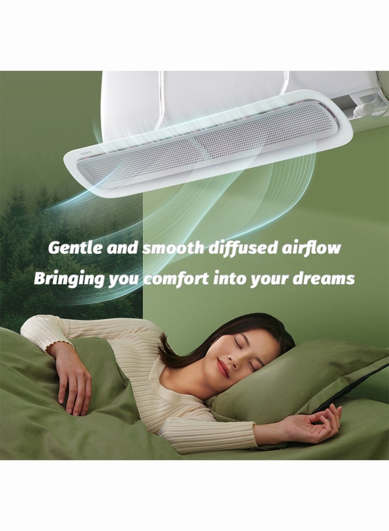 Ac Air Flow Deflector, Universal Air Outlet Deflector, 170° Adjustable Wind Direction Preventing Ac From Blowing Directly, Wall-Mounted Air Conditioning Baffle for Home Office 90cm - Image 4