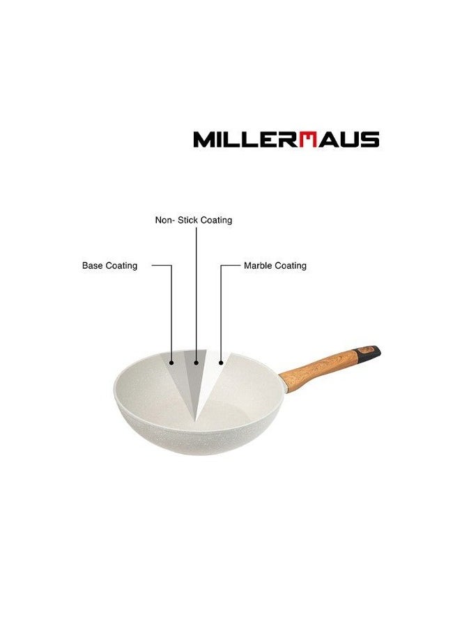MILLERHAUS MILLERHAUS Aluminum Fry Pan Marble Non-Stick Coating, 28cm x 7.8cm, MH-4511  - Image 2