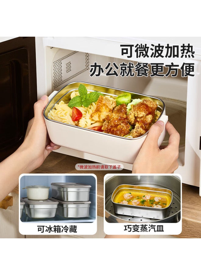 Tafuco Lunch Box For Office Workers And Elementary School Students, 316l Stainless Steel Multi-layer Bento Box With Dividers For Meal Delivery, Food Container Tray T5301