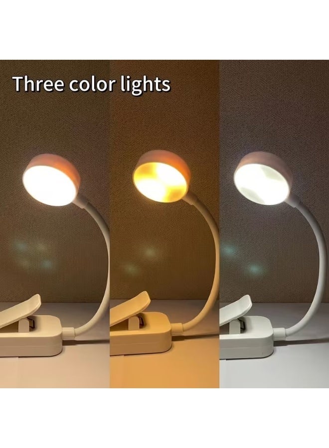 Home Clearance Sale Adjustable Brightness Clip-On Reading Light with 3 Color Options - Dimmable LED Table Lamp for Night Reading, Compatible with Smartphones & Tablets, Soft Light for Eyes Protection - Image 5