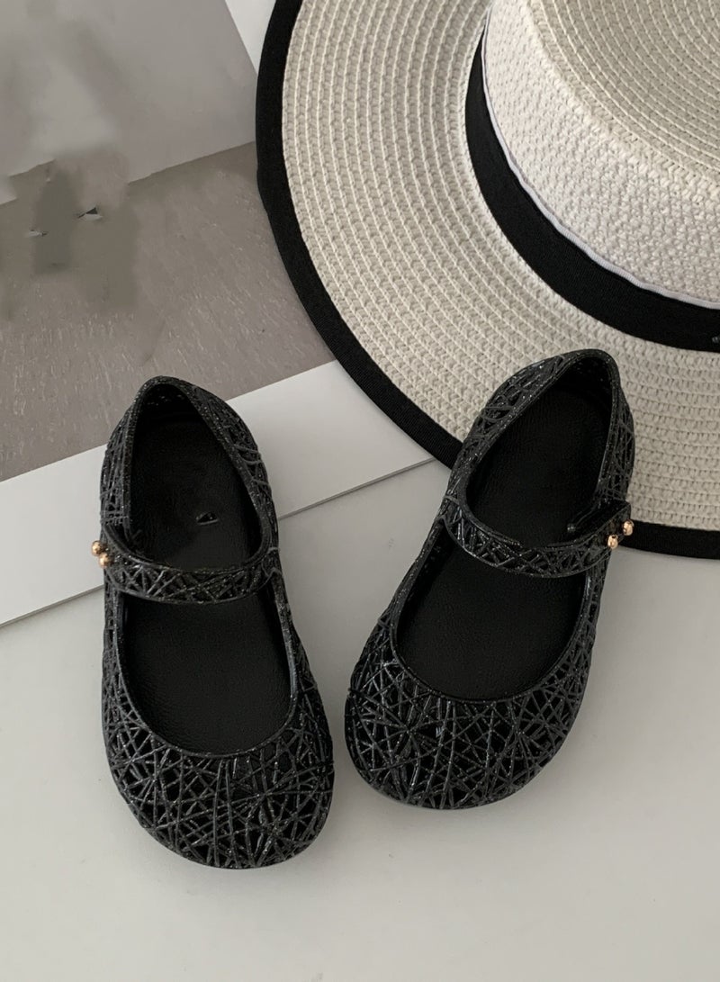 Parent Child Temperament Soft Leather Flat Single Shoes - Image 1