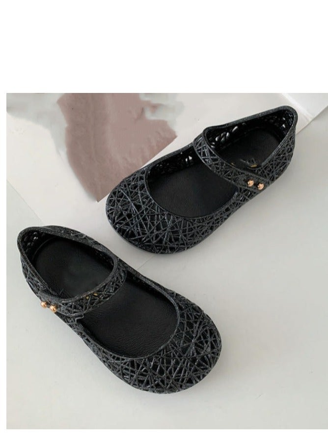 Parent Child Temperament Soft Leather Flat Single Shoes - Image 3