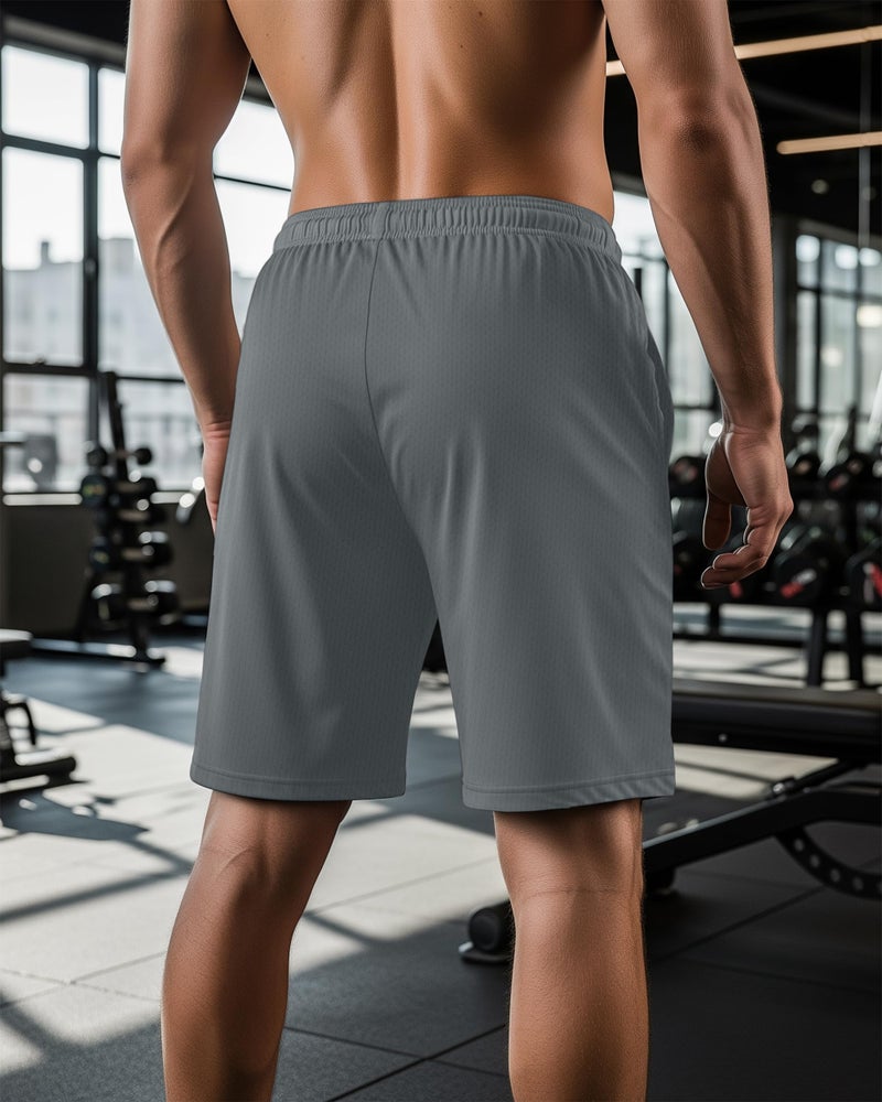 NY Threads 3 Pack Men's Athletic Shorts Quick Dry Lightweight Workout Running Gym Shorts with Pockets, XX-Large, Black/Navy/Medium Grey - Image 2