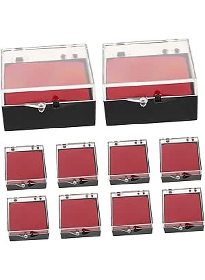 10Pcs Black Jewelry Storage Box Brooch Organizer Travel Display Case Lining - Image 1