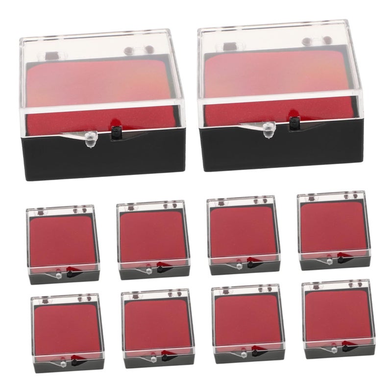 10Pcs Black Jewelry Storage Box Brooch Organizer Travel Display Case Lining - Image 2