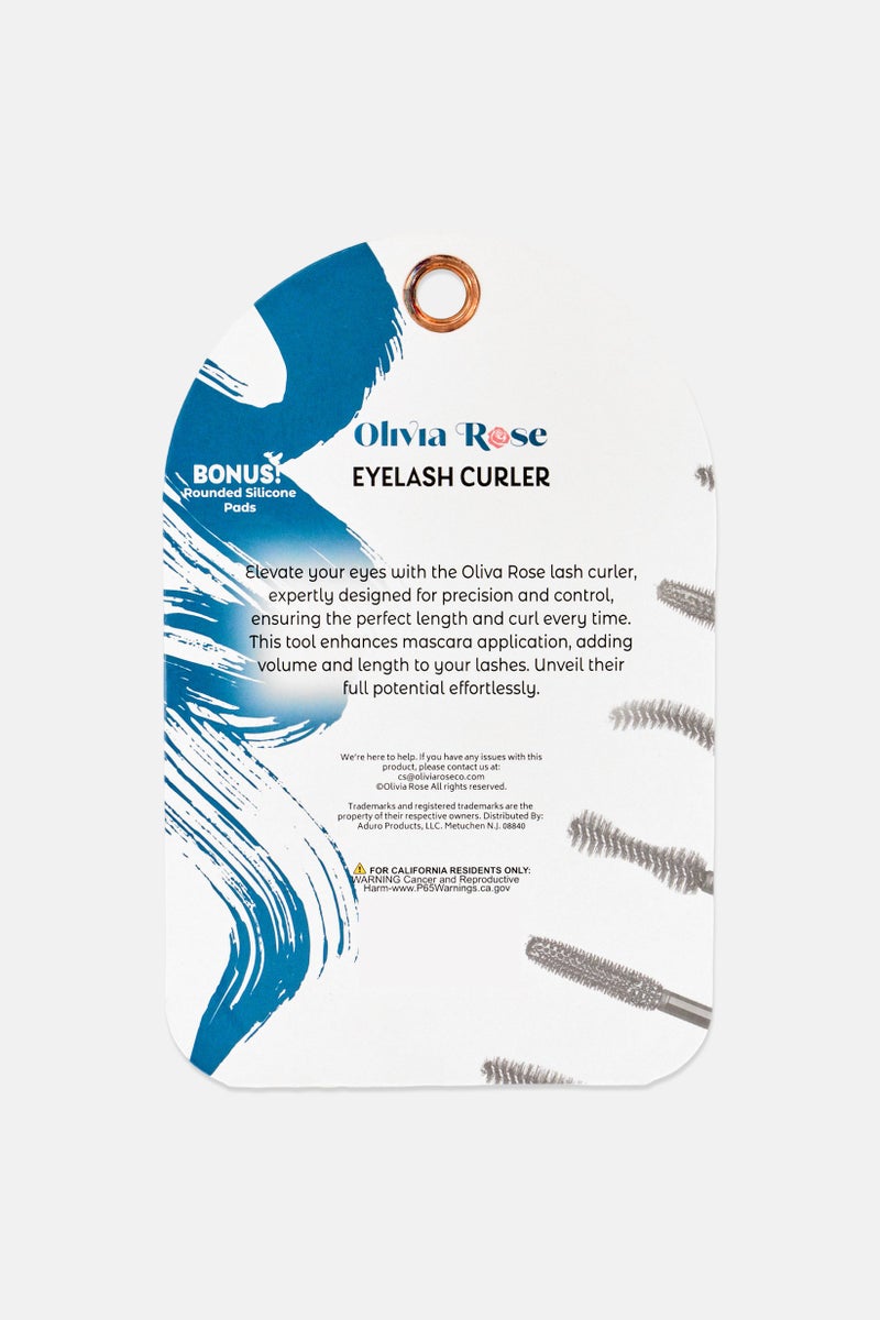 Olivia Rose Stainless Steel Eyelash Curler With Silicone Pads, Silver - Image 3