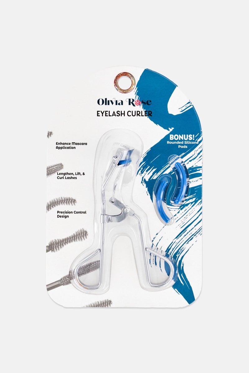 Olivia Rose Stainless Steel Eyelash Curler With Silicone Pads, Silver - Image 1