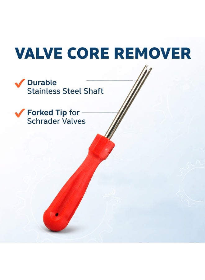Valve Core Remover Tool for Tire Valve, Dual Head Valve Stem Removal Tool for Car, Bike and Tubeless Tire Maintenance - Image 2