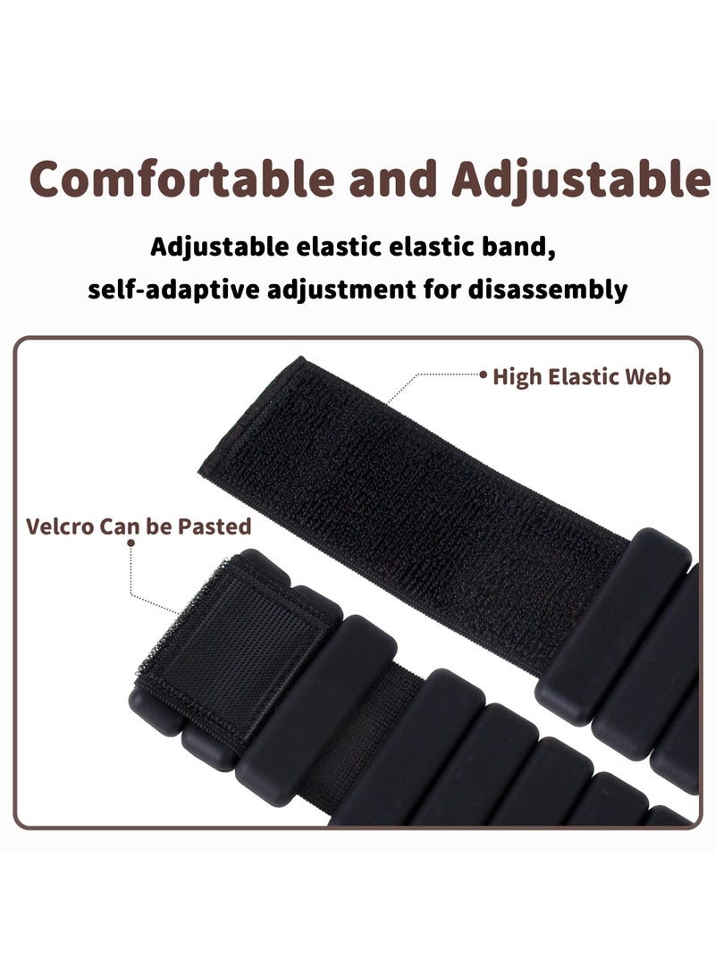 Magic Park Wrist Ankle Weights 2PCS Adjustable Exercise Weights Wrist and Ankle Weights Sets for Walking, Yoga, Dance, Barre and Gym(2 Lbs Black) - Image 3